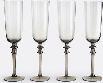 La Redoute Interieurs Set van 4 champagneglazen in gerookt glas, Venelli