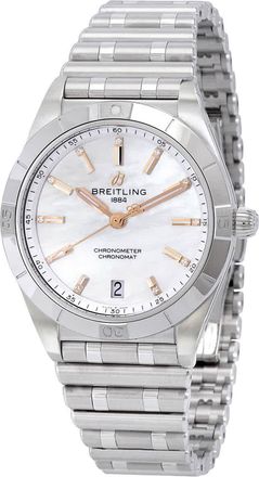 Breitling Chronomat Automatic Diamond White Mother of Pearl Dial Unisex Watch A10380101A4A1