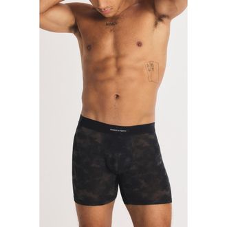 Savage x Fenty Boxer Briefs in Black Caviar Diffused Camo at Nordstrom, Size Xx-Large