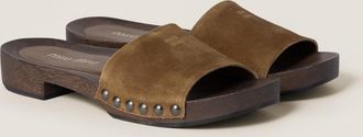 Miu Miu Faded suede clogs