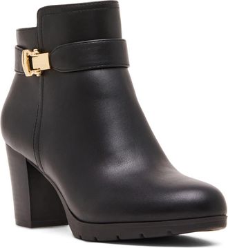 Anne Klein Reins Bootie in Black Smooth at Nordstrom, Size 9.5