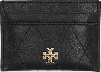 Tory Burch Double T Leather Flat Card Holder