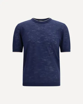 Brooksfield Short-sleeved linen blend Shirt Male 52