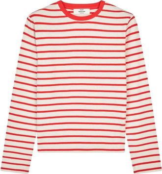 Mads Norgaard Pablo Maggie Tee Long Sleeve - Dames - Ronde hals truien - Veelkleurig - S - Katoen - Truien & Vesten