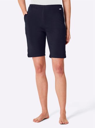 Feel Good Bermudas FEEL GOOD, Damen, Gr. 52/54, Normalgr&ouml;ssen, blau (marine), 70% Polyester, 30% Viskose, unifarben, Hosen Bermudas