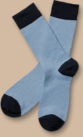 CHARLES TYRWHITT Diamond Socks - Sky Blue Size 10.5-13 by Charles Tyrwhitt