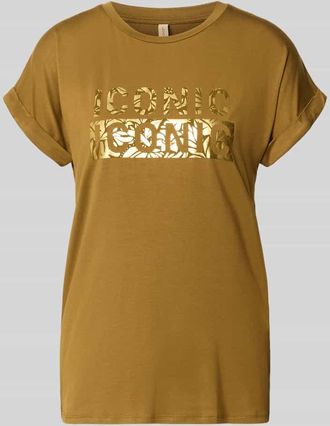 Soyaconcept T-Shirt mit Rundhalsausschnitt und Print Modell MARICA in Khaki, Gr&ouml;&szlig;e XXL