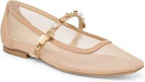 Dolce Vita Aresia Flat in Light Tan Mesh at Nordstrom Rack, Size 9.5