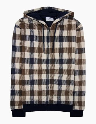Aquascutum Mens Aquascutum Macro Iconic Hoodie Navy 11 - Size: S