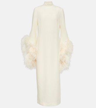 Taller Marmo Abito midi Del Rio con piume