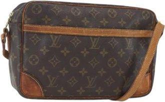 Louis Vuitton Pre-owned Cross Body Bags, female, Brown, Size: ONE SIZE Pre-owned Canvas Cross Body Bag