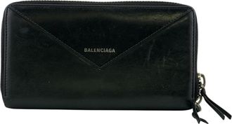 Balenciaga Black Leather Long Wallet (Bi-Fold) (Pre-Owned)