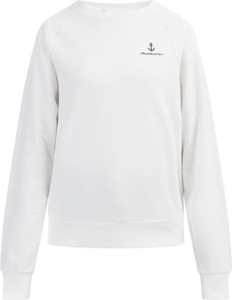 Dreimaster Dreimaster Sweatshirt met ronde hals bridgeport Dames wit