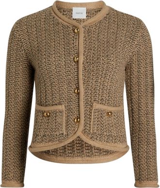 Patou knitted fitted jacket - women - Alpaca/Organic Wool - S - Brown