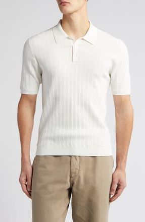 Wax London Naples Cotton Blend Knit Polo in Ecru at Nordstrom Rack, Size X-Large