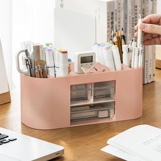 OEM Portal&aacute;pices, Caja De Almacenamiento, Organizador De Escritorio, 10 Compartimentos, Gran Capacidad, Caj&oacute;n Transparente De Doble Capa, Puede Guardar L&aacute;