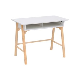 Mobili Rebecca Mobili Rebecca - Escritorio Para Ni&ntilde;os Rebecca Mobili Meryta 70x90x50 Mdf Pino Blanco Marr&oacute;n