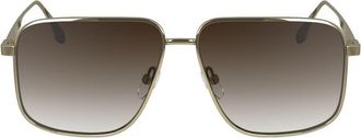 Victoria Beckham VI-1066584 Gradient-Lens Aviator Sunglasses - Gold