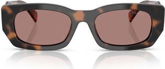 Prada 53mm Pillow Square Polarized Sunglasses in Light Brown at Nordstrom