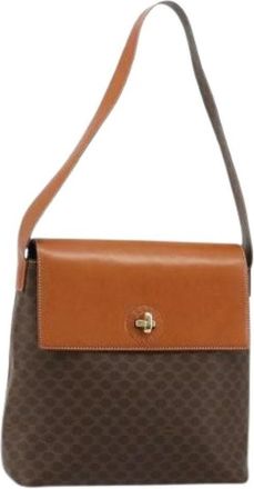 Celine Pre-owned Vintage Shoulder Bag - Dames - Vintage Schoudertas - Bruin - ONE Size - Leer - Vintage