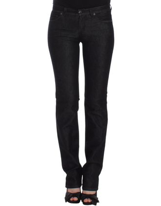 Ermanno Scervino Womens Black Slim Jeans Denim Pants Skinny Leg Stretch Cotton - Size 26 (Waist)