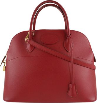 Hermès Bolide Red Leather Handbag (Pre-Owned)