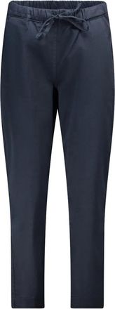 Max Mara Mara Lange Broek - Dames - Slim Fit Broeken - Blauw - 2XS - Katoen - Broeken