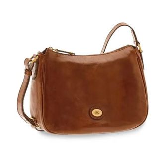 The Bridge Cross Body Bags, female, Brown, Size: ONE SIZE Brown Leather Shoulder Bag Elegant Design