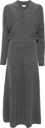Brunello Cucinelli ribbed-knit maxi dress - women - Cashmere - M - Grey