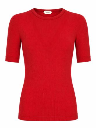 Versace Slim Fit Ribbed Virgin Wool T-Shirt