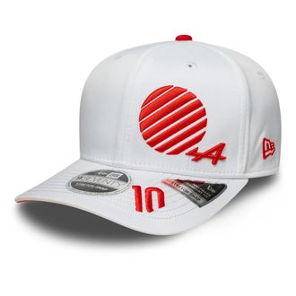 New Era Alpine F1 Team, Official 2025 Collection, Pierre Gasly Drivers Japan Suzuka Special Edition Baseball Cap, White, Red, Adjustable