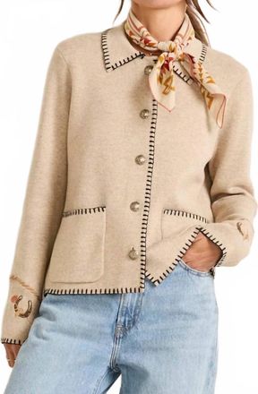 Pendleton Western Souvenir Cardigan In Beige