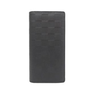 Louis Vuitton Pre-owned Wallets, male, Black, Size: ONE SIZE Pre-owned Porte Feuille Brazza Damier Infini Long Wallet