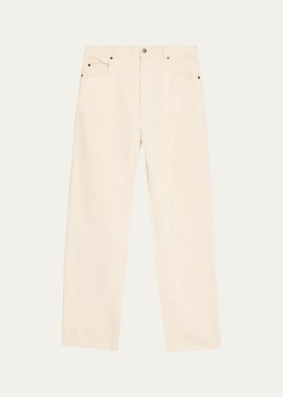 The Row Mens Denim Straight Leg Five-Pocket Pants