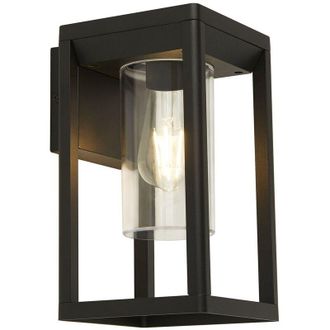 Searchlight Applique Contemporanea Atlanta Alluminio Nero Policarbonato 1 Luce E27