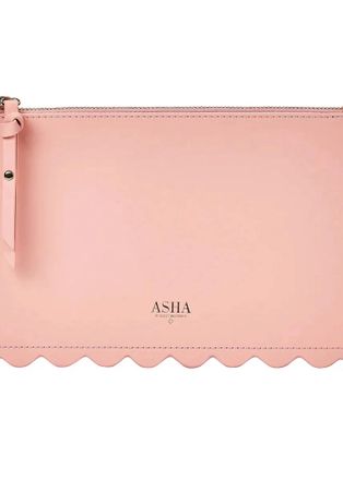 ASHA Scallop Pouch In Light Pink
