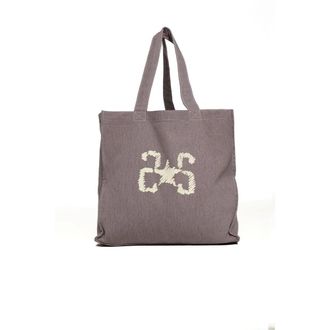 2Star Borsa Tote in Tela con Logo - - Bags - Donna - Marrone - ONE SIZE