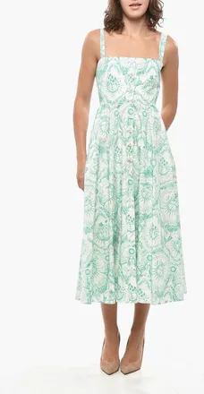 Dior Flared Cotton-Blend Shirt Dress With Azulejo Print Dior