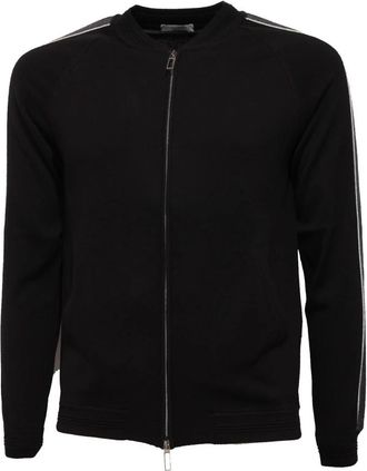 Paolo Pecora Volledige rits katoenen trui in grijs - Heren - Vesten met rits - Zwart - S - Katoen - Hoodies & sweatvesten