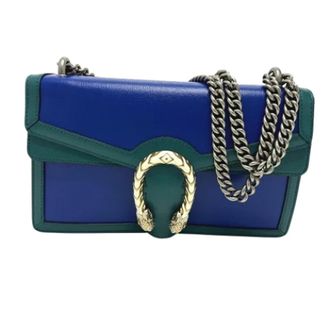 Gucci Pre-owned Leather gucci-bags - Dames - Vintage Schoudertas - Blauw - ONE Size - Vintage