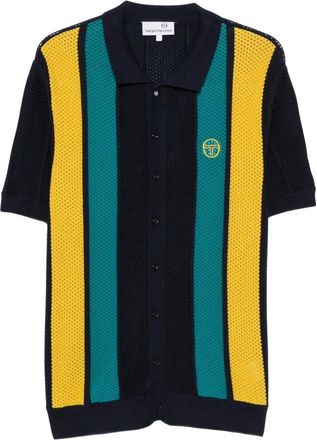 Sergio Tacchini Tops, Heren, Blauw, L, Katoen, Montell Knit Polo