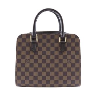 Louis Vuitton Pre-owned Gestructureerde Leren Satchel - Dames - Pre-owned - Bruin - Maat: ONE Size Leer