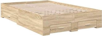 vidaXL Estructura De Cama Marr&oacute;n 120 X 200 Cm Madera Contrachapada Vidaxl