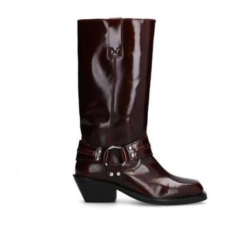 Sacha leren bikerboots bordeaux