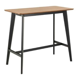 Netfurniture Chelsea Bar Table in Oak & Black