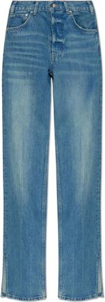 Anine Bing Jeans met spleten aan de benen - Dames - Regular Fit Jeans - Blauw - W26 - Katoen - Jeans