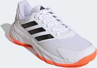 adidas Tennisschuh ADIDAS PERFORMANCE COURTJAM CONTROL 3 CLAY, Herren, Gr. 42,5, cloud wei&szlig;, core schwarz, lucid orange, Synthetik, Textil, Schuhe Tennisschu