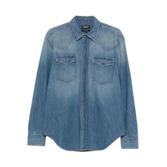 Dondup Denim Shirts, male, Blue, Size: M Camicia Regular in Denim