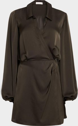 Ramy Brook Carolyn Satin Mini Shirtdress