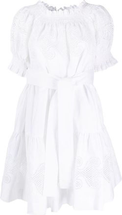 P.A.R.O.S.H. eyelet-embellished cotton minidress - women - Cotton/Cotton/Polyester - M - White